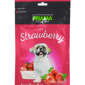 PRAMA Strawberry พราม่า สแน็ค ขนมสุนัขผสมเนื้อผลไม้จริง 70g